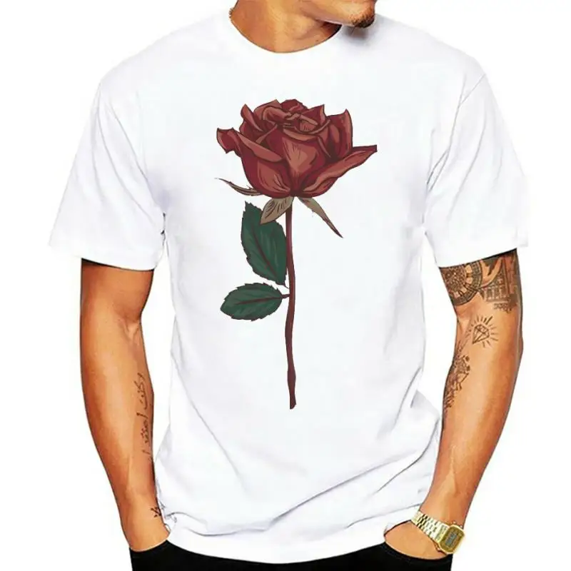 

Модная женская Винтажная футболка с изображением розы, классная женская футболка с коротким рукавом, классные футболки в стиле Харадзюку, т...