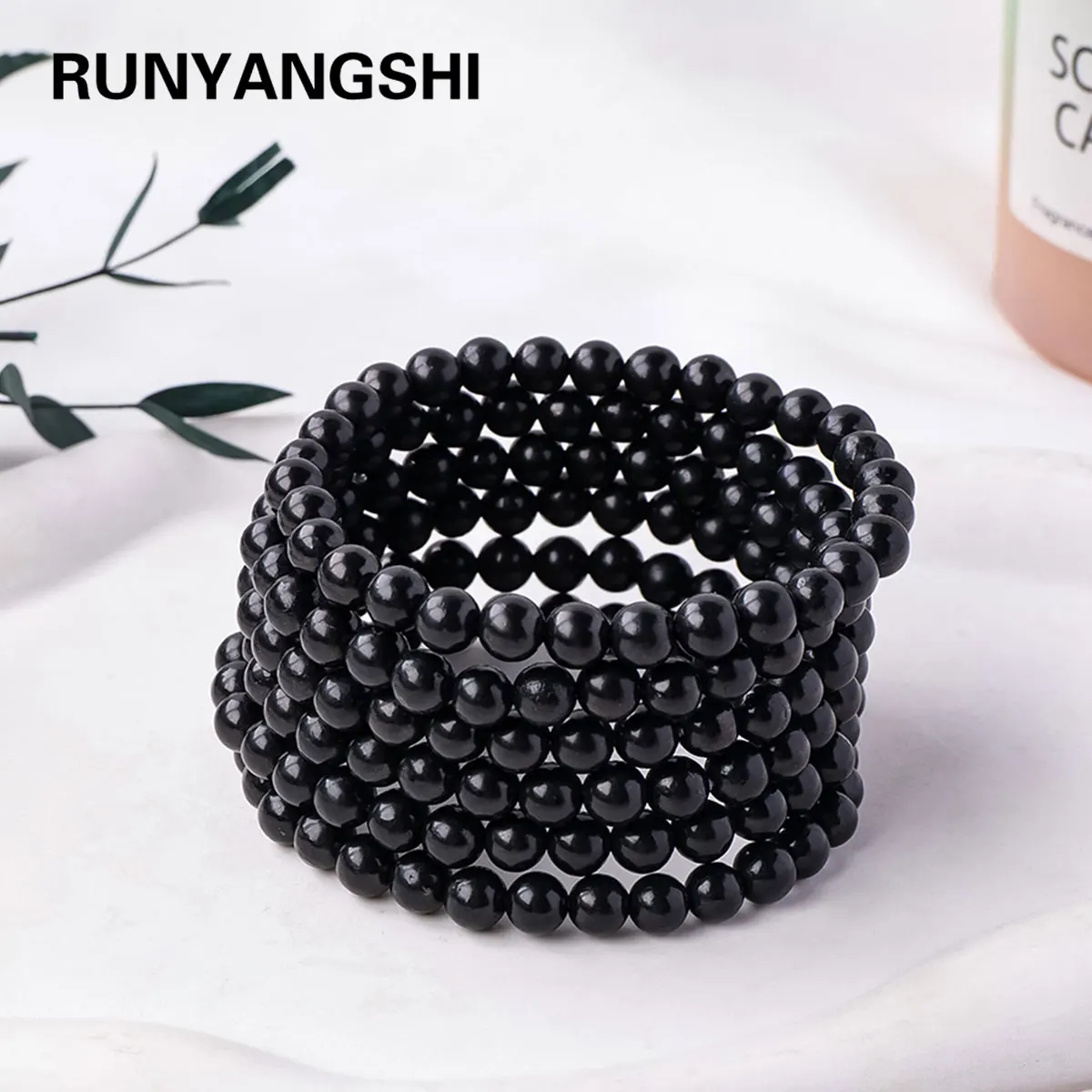 1 шт. браслет-подвеска 6 мм натуральный шунгитовый браслет наручный мужские и