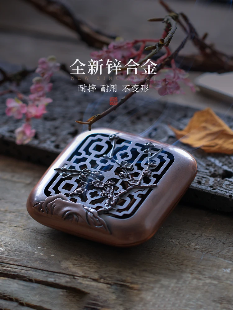 Медный сплав полый ретро мини сандаловая печь чайная церемония Taoist благовония
