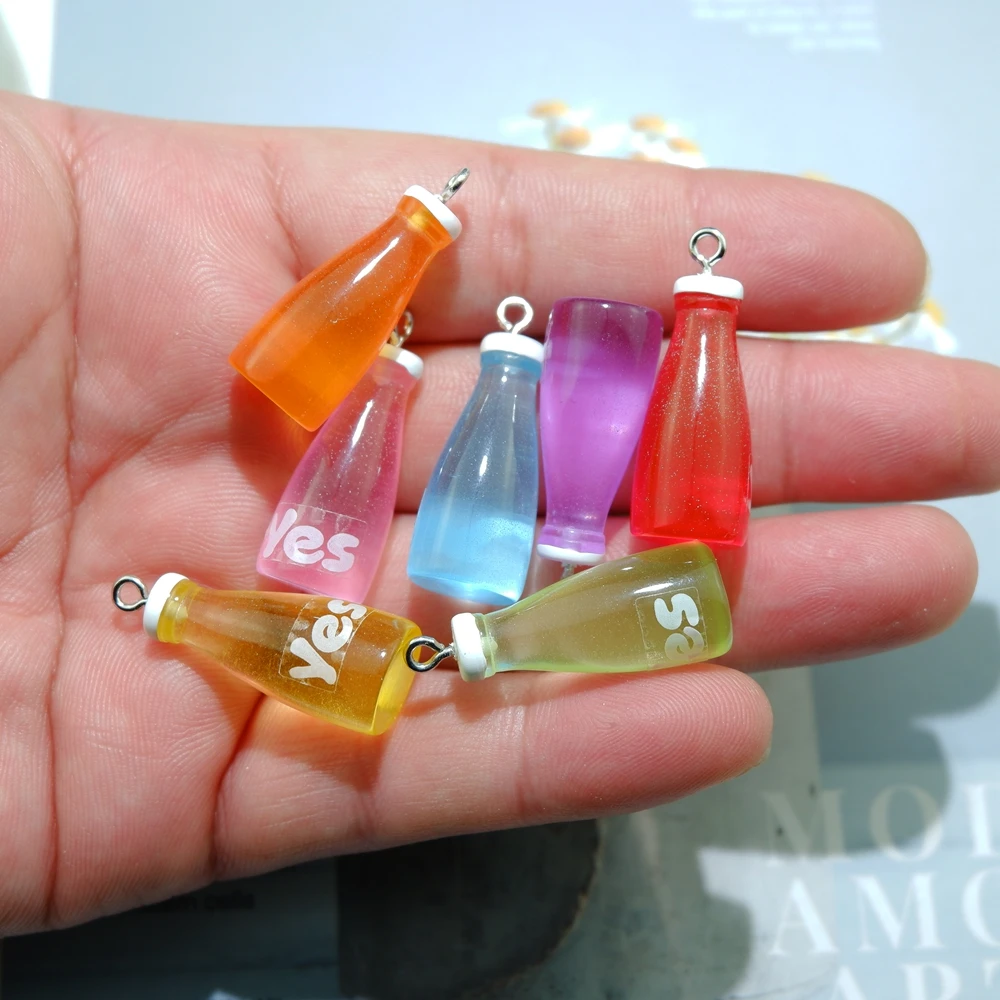 Оптовая продажа бутылочки полимерная серьга подвески для сережек браслетов