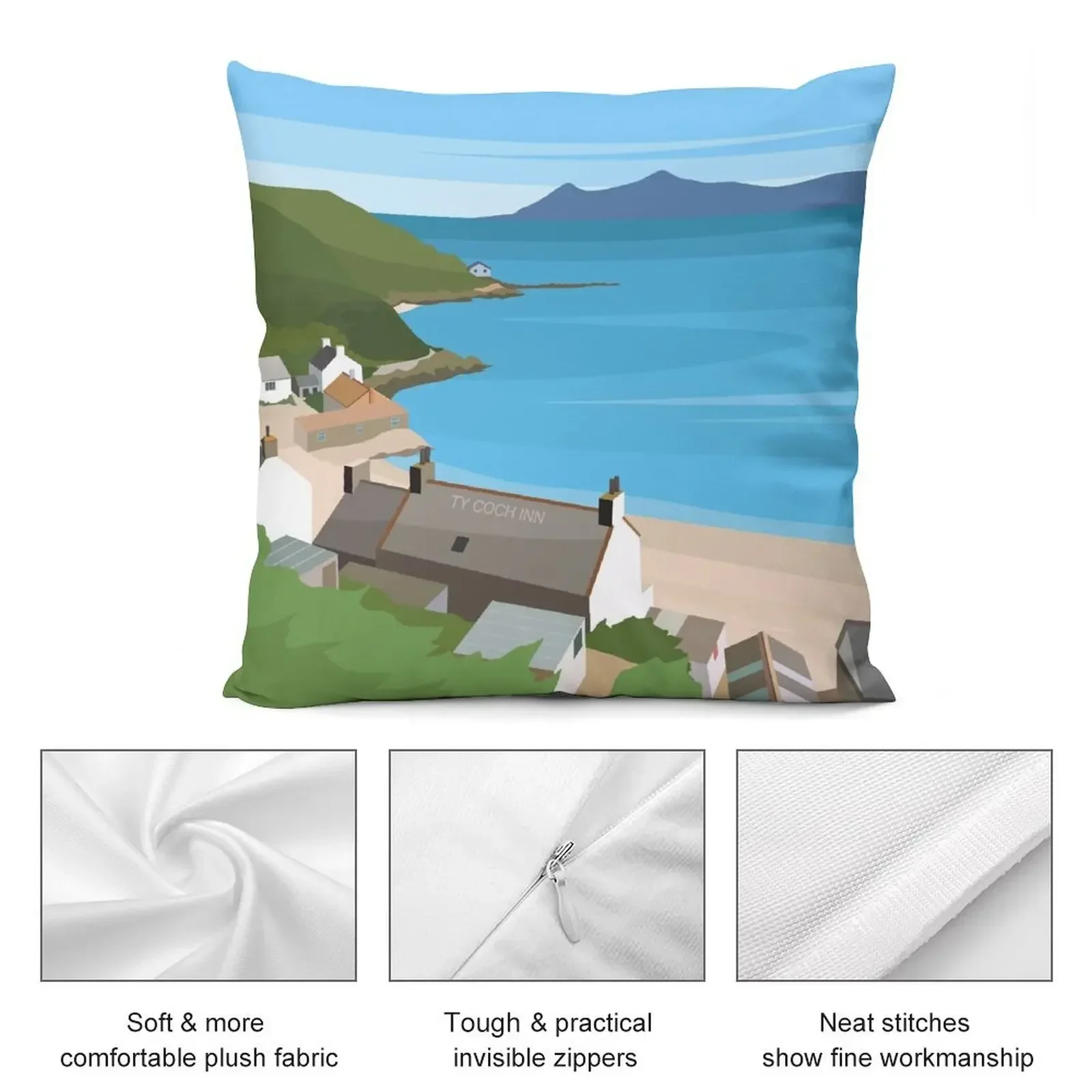 Morfa Ne Fisk Llyn Peninsula - Северная Уэльс Декоративная подушка на заказ Фото декоративная