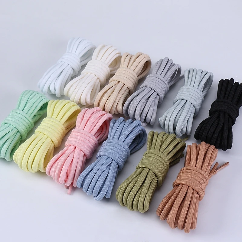 

New 2022 Round Shoelaces Polyester Solid Classic For Yezy Sports Martin Boot shoeslace Sneaker Shoe Laces Strings 20colors 1pair