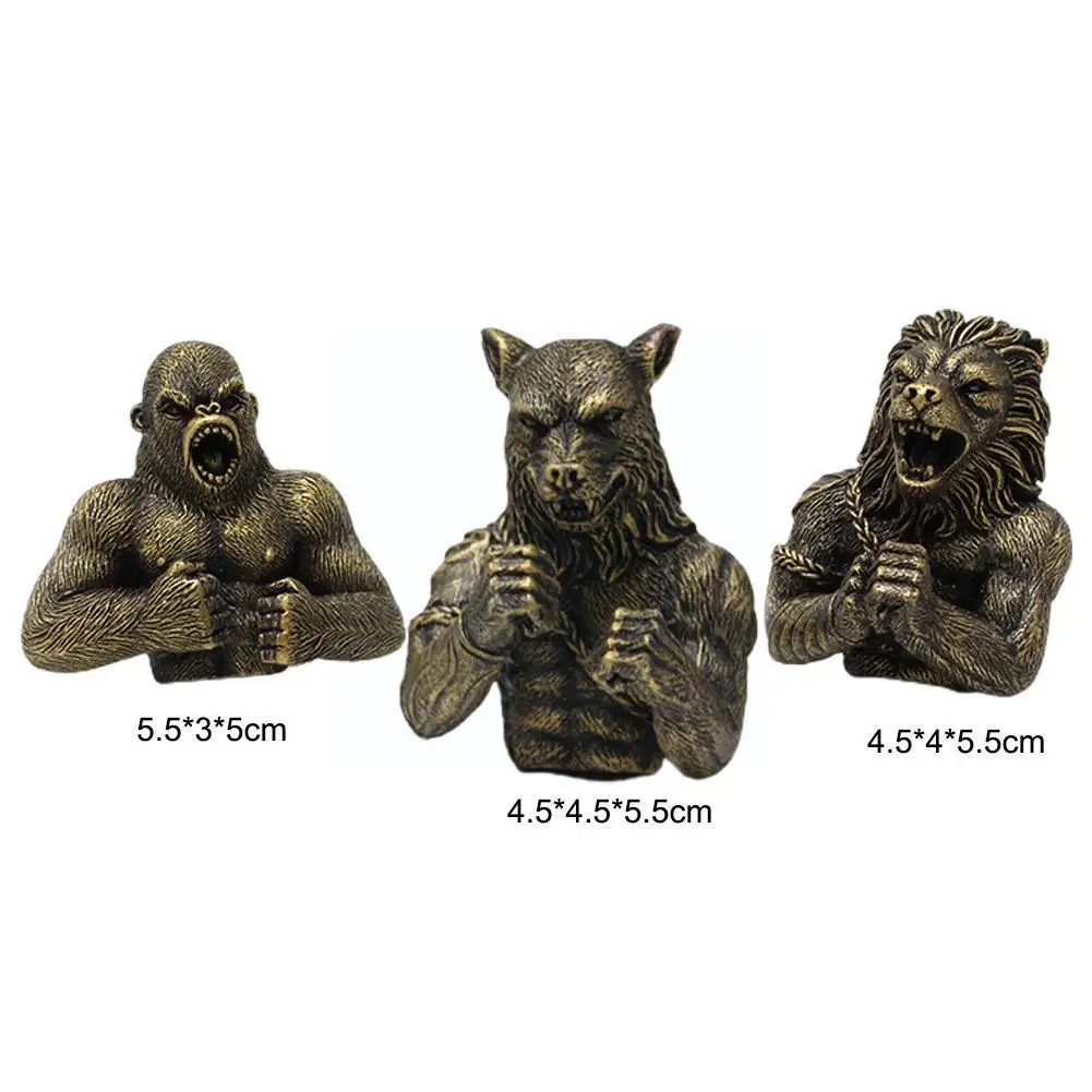 3 шт. боевого освежителя воздуха с изображениями волка, льва, шимпанзе и гориллы, подвеска с ароматом парфюма из смолы, аксессуары для автомобиля интерьера N0D2.