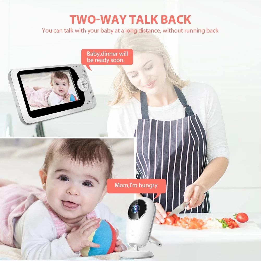 

New 4.3 inch Wireless Video Baby Monitor Sitter portable Baby Nanny IR LED Night Vision intercom Surveillance Security Camera