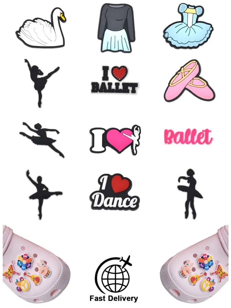 

1Pcs PVC Dancer for Croc Charm DIY Shoes Accessories Badge Women Clogs Buckle Kids Pins Decoration Jeans X-mas Gift Wholesale