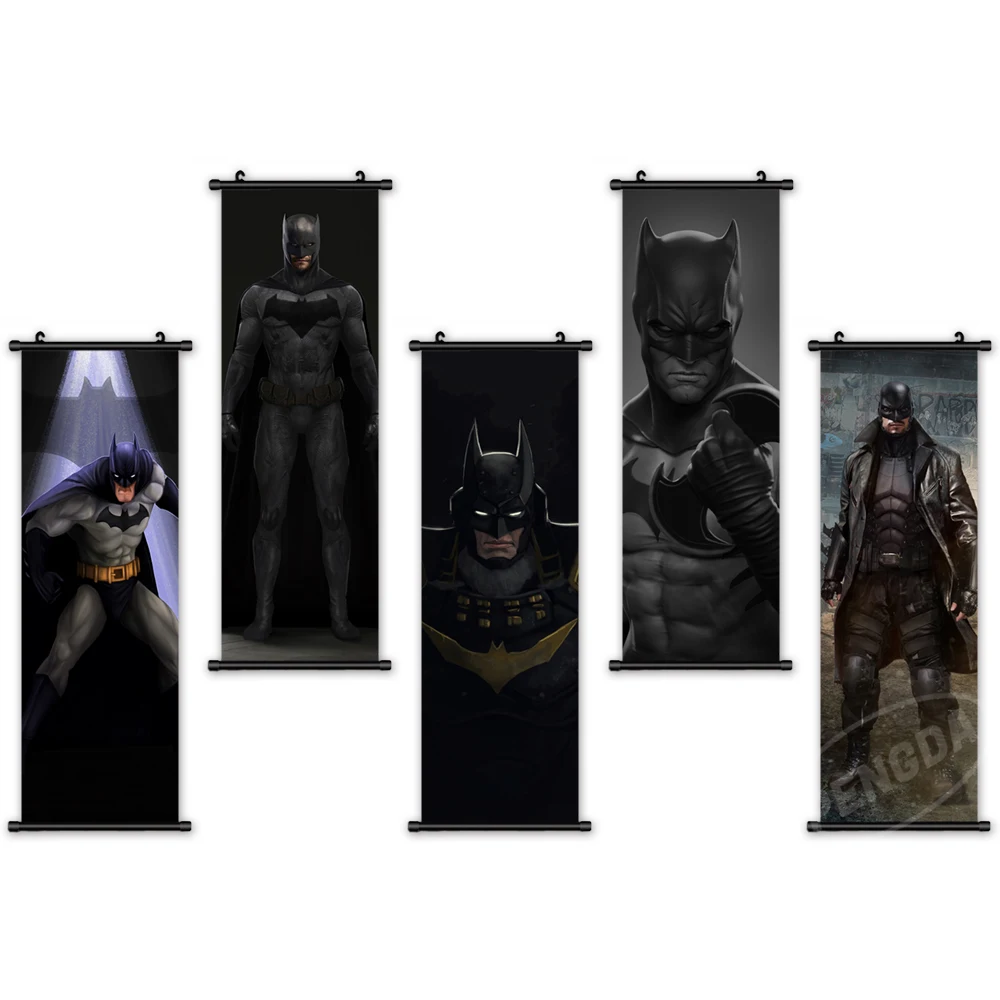 Настенная картина для украшения дома из пластика Бэтмен Висячие свитки