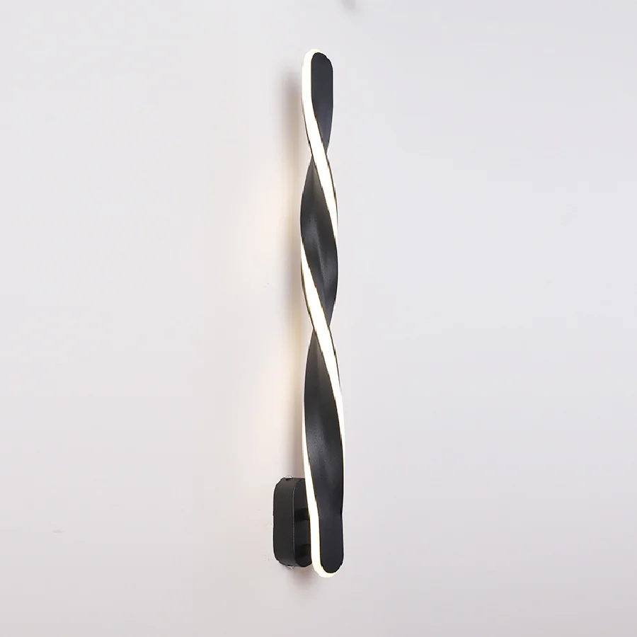 

Modern Strip Spiral Wall Light LED Mirror Bathroom Hotel Corridor Bedroom Living Room Indoor Lighting Hallway Sconce Lamp