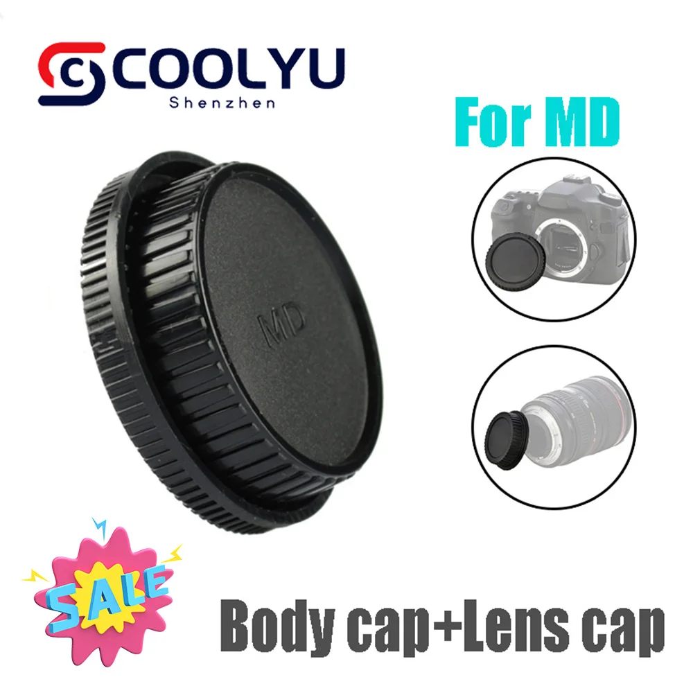 

Rear Lens Body Cap Camera Cover Set Dust Screw Mount Protection Hood Plastic Black Replacement for Minolta MD X700 DF-1