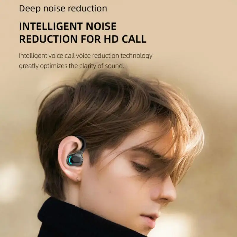 

Водонепроницаемые подвесные одиночные наушники-вкладыши Bluetooth-совместимые 5.2 шумоподавляющие Спортивные Беспроводные деловые наушники га...