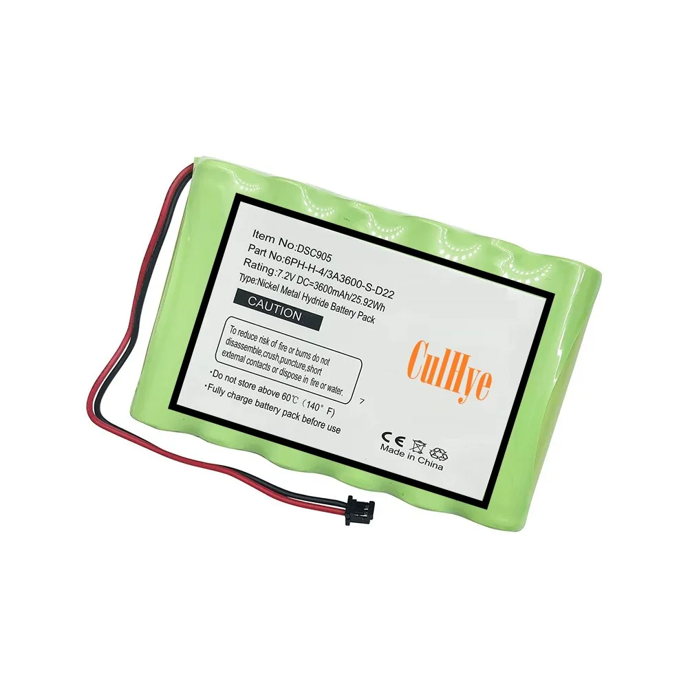 7.2V NIMH 3600mAh Replacement Battery for Alarm System DSC Impassa 9057 Wireless Control Panel, 6PH-H-4/3A3600-S-D22, 3600mAh