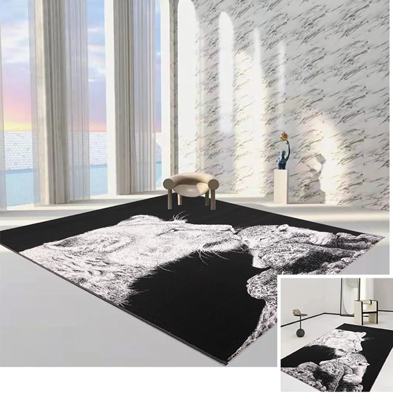 

3D Printing Carpets For Bedroom Lion Tiger Zebra Game Rug Home Floor Mats Cartoon Animals Series Carpet Child Play Area Rugs