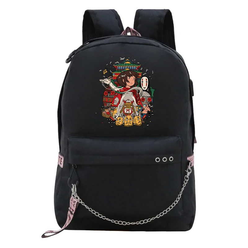 

Spirited Away Anime Bolsa Feminina Hayao Miyazaki Cute Backpack Student School Bags Men's Travel Laptop Bags Mochilas Para Mujer