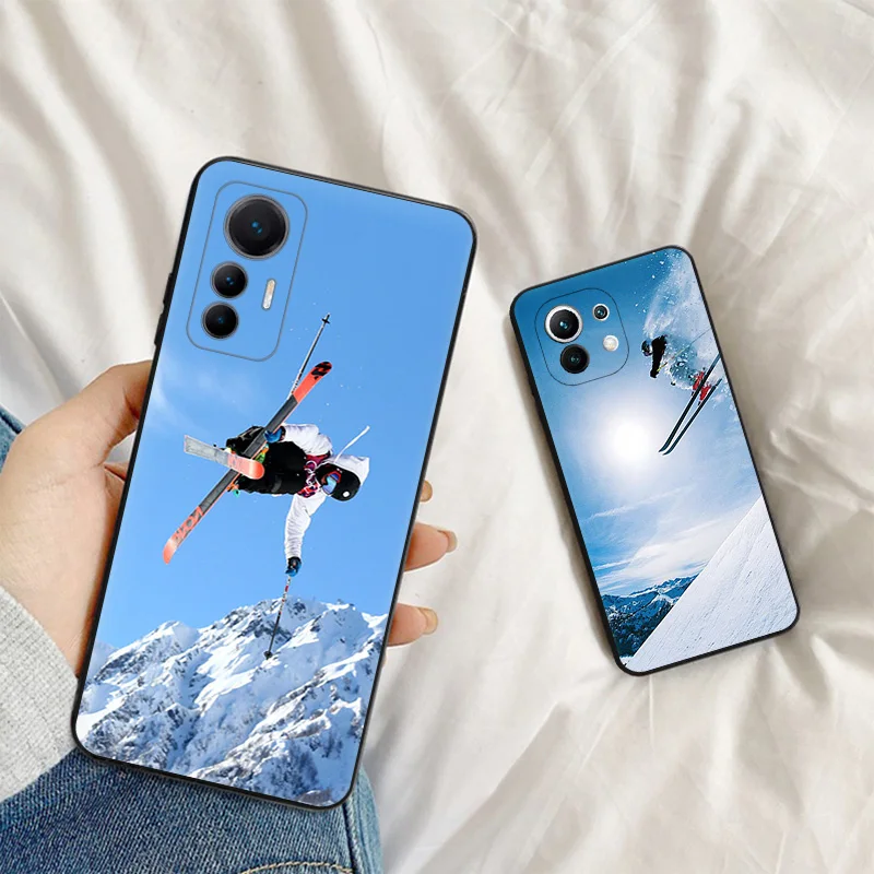 Силиконовый мягкий чехол для телефона Redmi Note 13 Pro 4G 5G 12 12c 13c Note12 Xiaomi 12t 12x 13Lite 12Lite Ice Ski