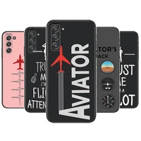aircraft helicopter airplane pilot fly phone cover hull for samsung galaxy s6 s7 s8 s9 s10e s20 s21 s5 s30 plus s20 fe 5g lite u