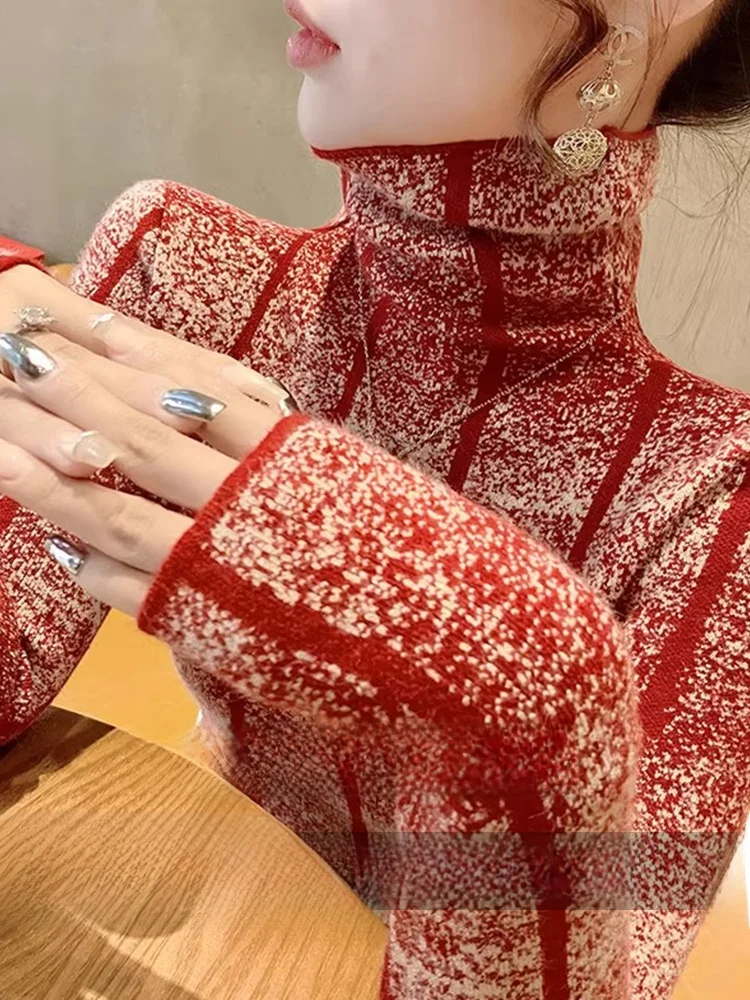 Водолазка в полоску 00 свитер из чистого кашемира женский высококачественный