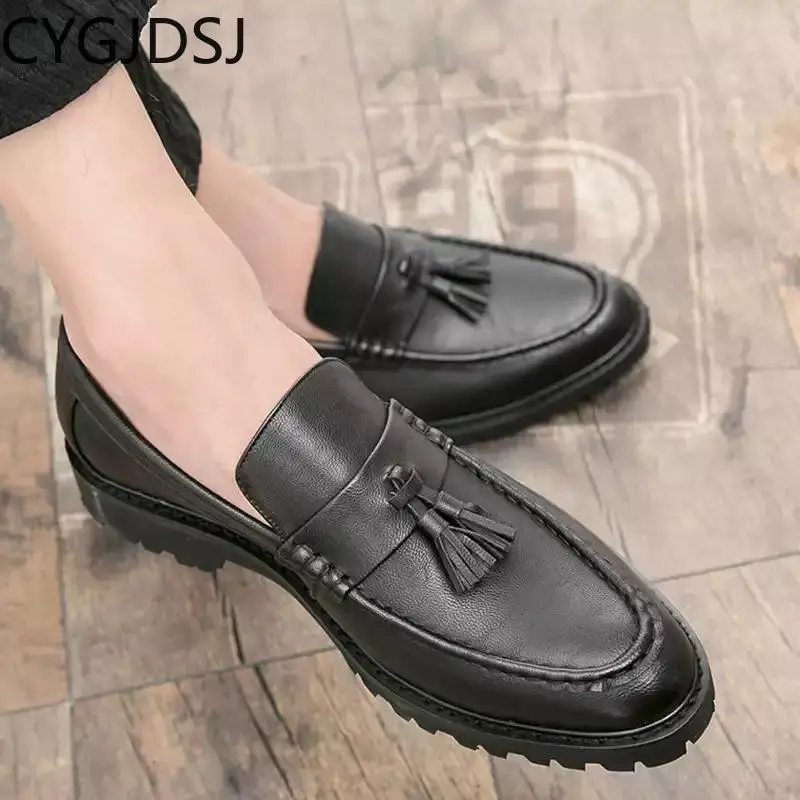 

Туфли мужские без шнуровки, Формальные туфли-оксфорды, свадебные классические лоферы, роскошные повседневные деловые костюмы для офиса, 2023