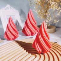 novelties crafts candle mold silicone rotating cone artistic abstraction stripe candle silicone mould scented resin wax mold