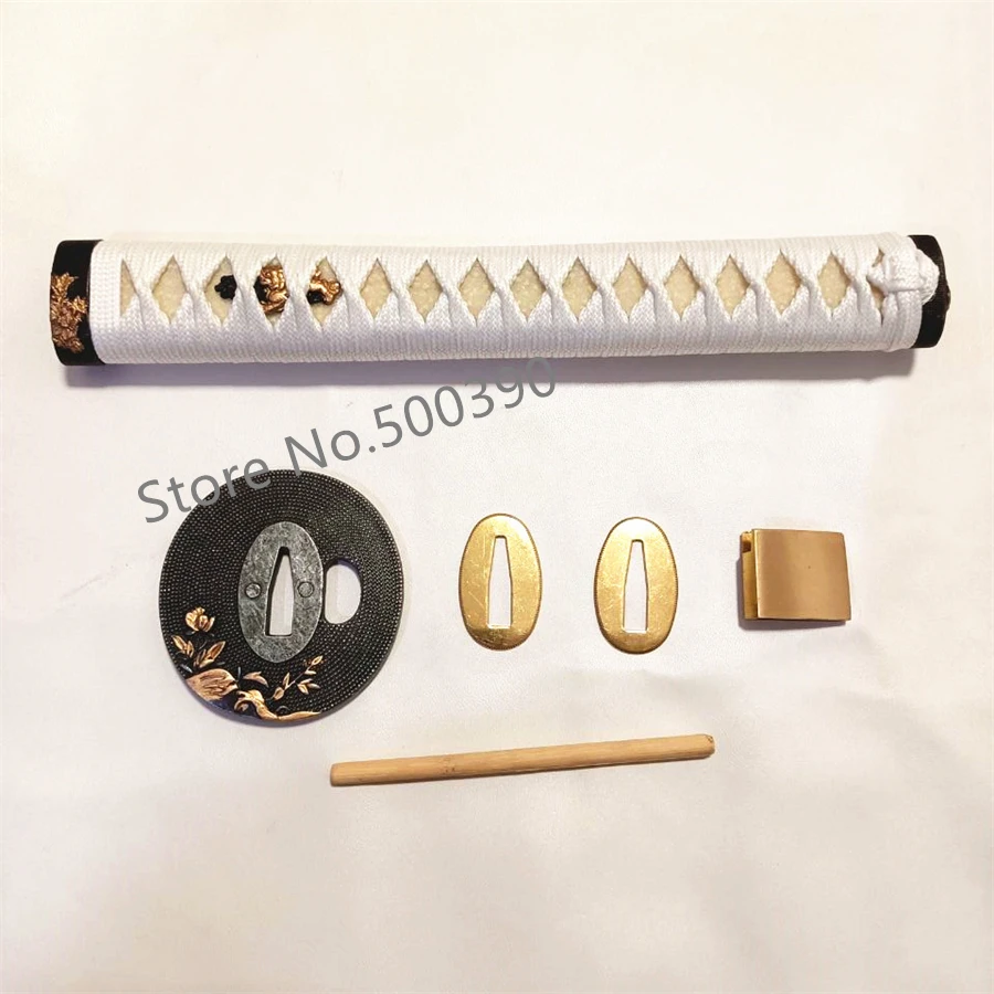 Высококачественная ручка TSUKA REAL RAYSKIN WHITE ITO из сплава TSUBA GUARD HABAKI SEPPA для японских
