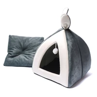 warm cat house soft beds for cats foldable four seasons cute cat bed for cats oxford cloth pet accessories luxury cama para a