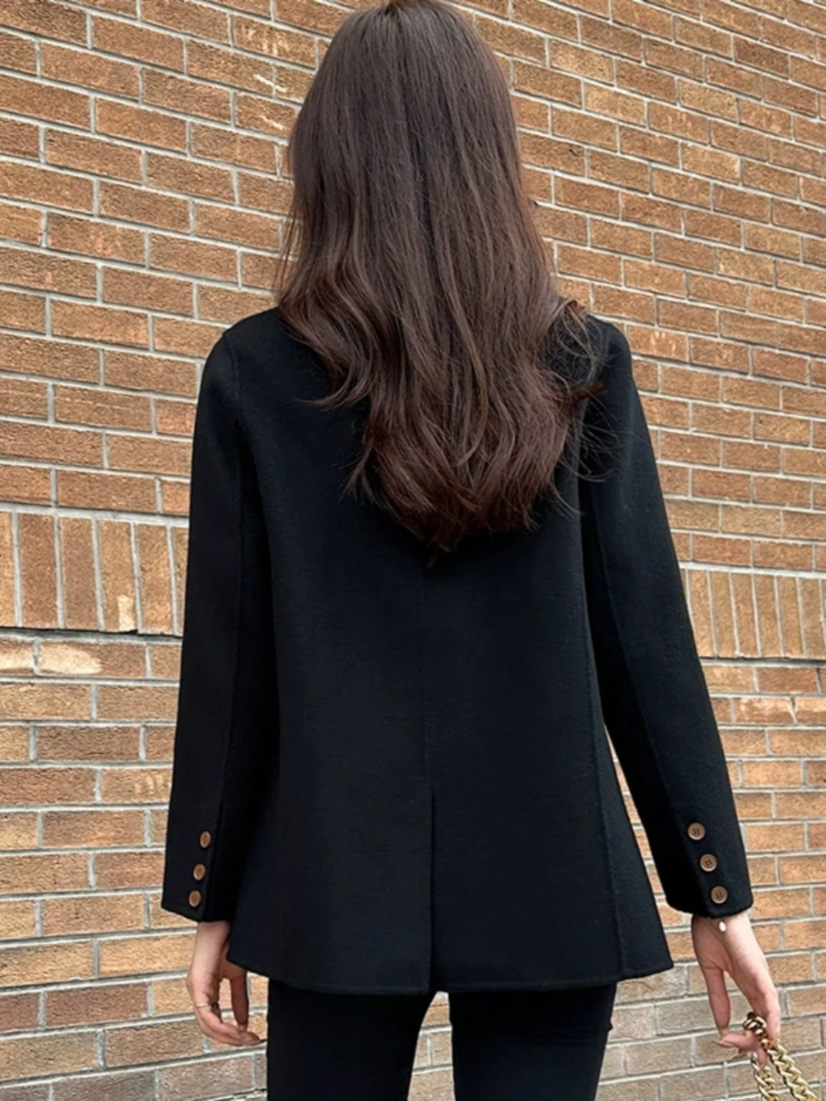 Костюм High Sense двустороннее кашемировое пальто женское осенне-зимнее 2024 новая