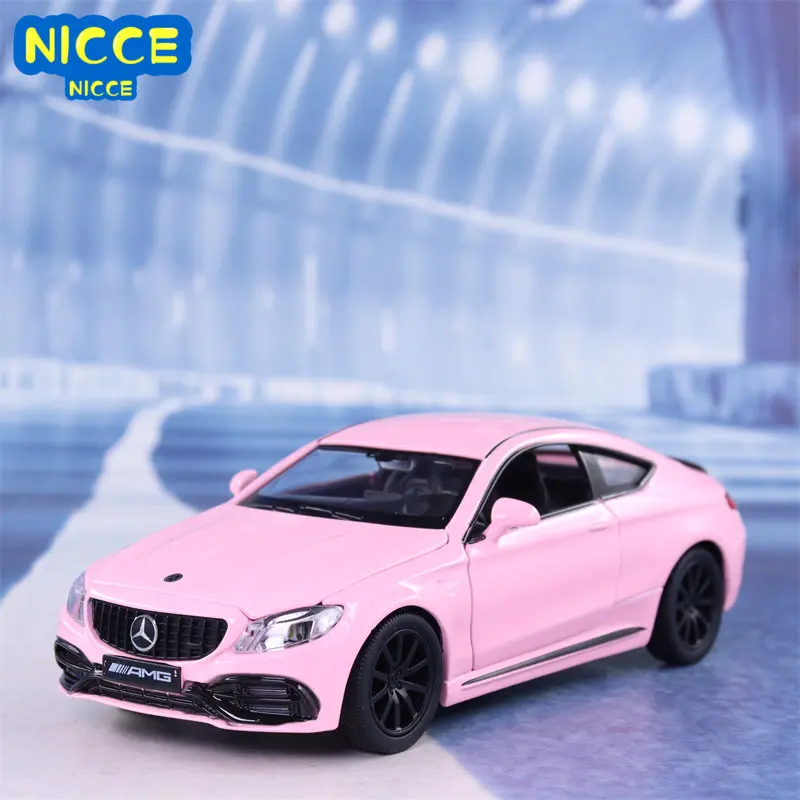 

Nicce 1:32 Mercedes Benz C63 AMG, розовые литые автомобили, модели супер спортивных автомобилей, Детская Игрушечная машина, машины Mclaren F31