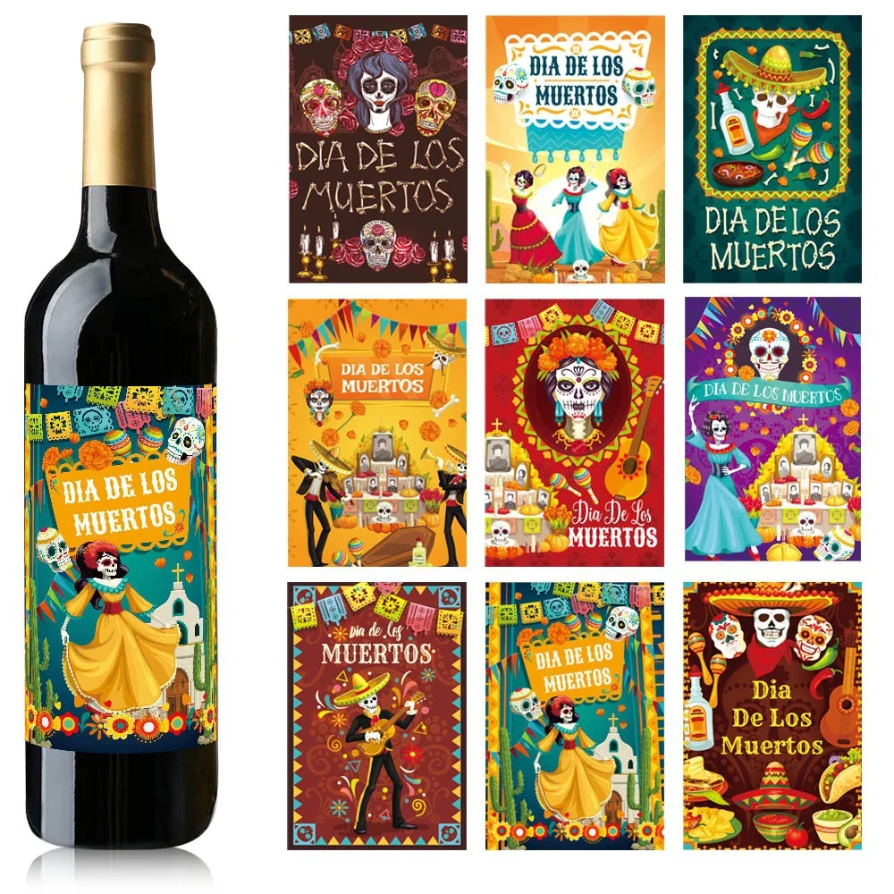 

Наклейка на бутылку вина "День Мертвых"