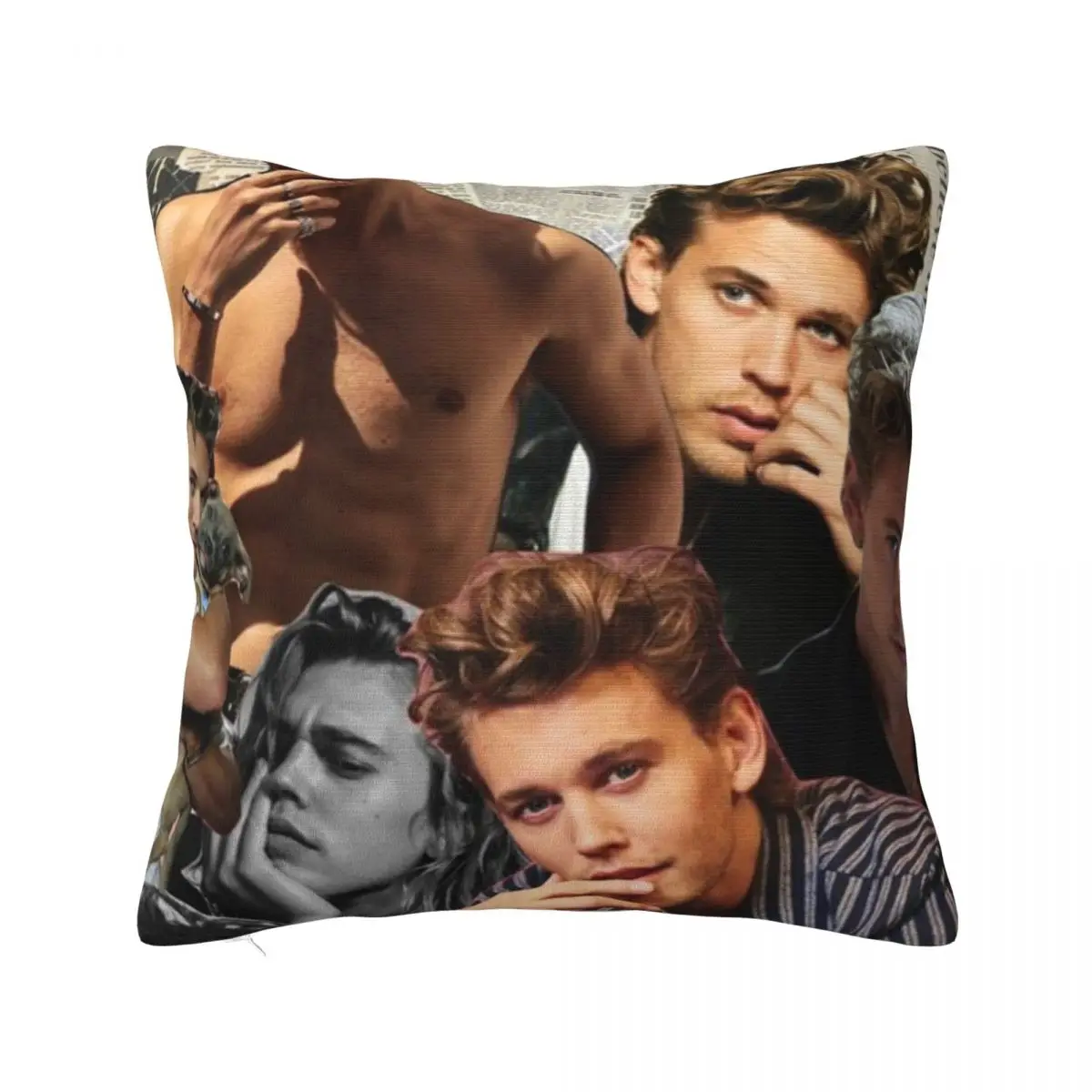 

Austin Butler Plaid Pillowcase Soft Polyester Cushion Cover Decorations Actor Collage Pillow Case Cover Car Zipper 40*40cm