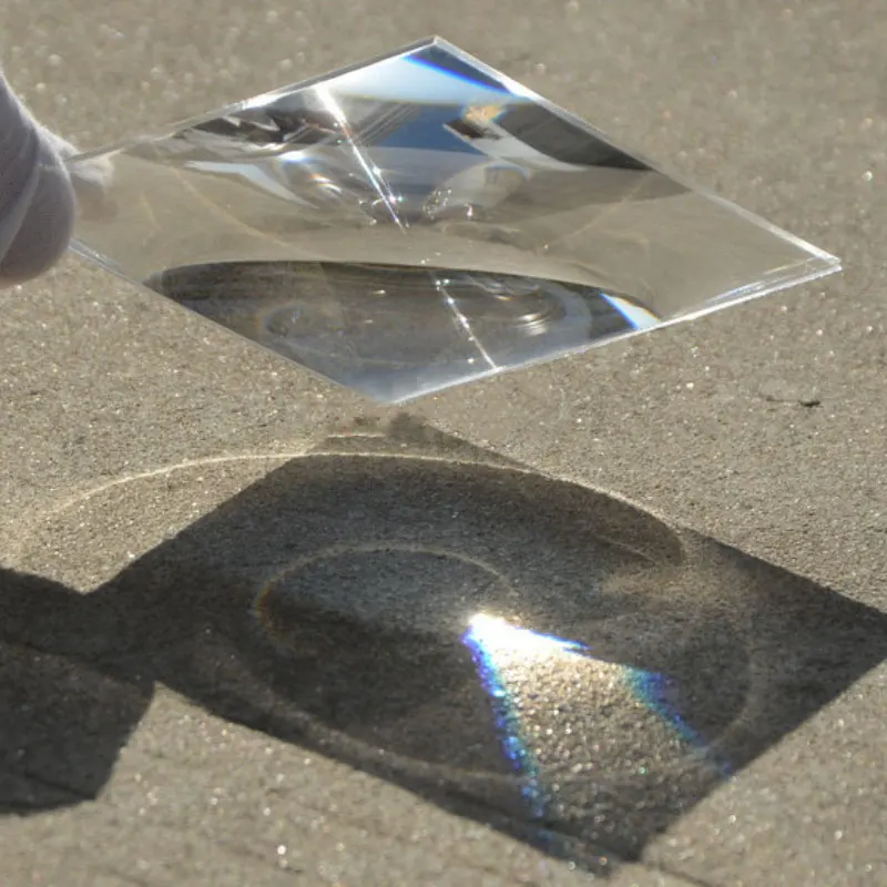 100x100 оптическая линза Френеля из ПММА солнечная фокусная расстояние 2000 мм