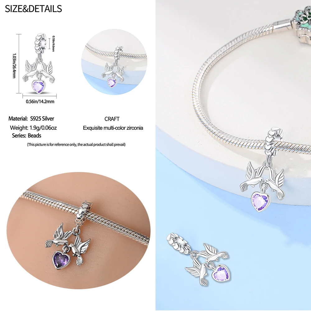 Мирный стерлингового серебра 925 пробы голубь мира оливковая ветка подвеска в