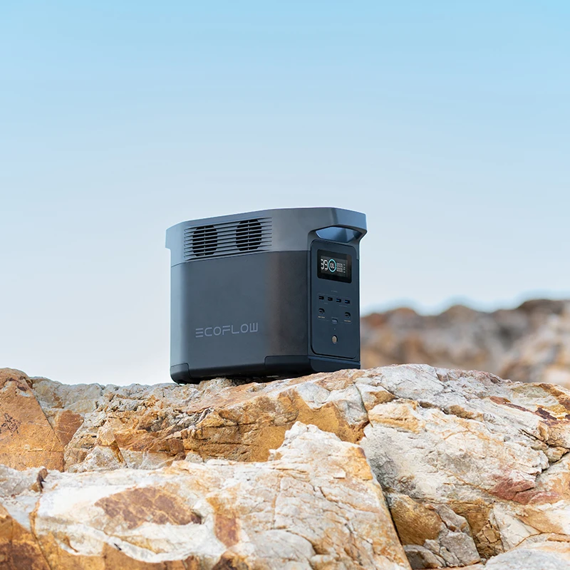 Фото EcoFlow DELTA 2 + Solar Hat 1024Wh, литий-полимерный аккумулятор, быстрая зарядка, USB-интерфейс, пластиковый корпус, выходная мощность 1200 Вт, с вилкой. №5