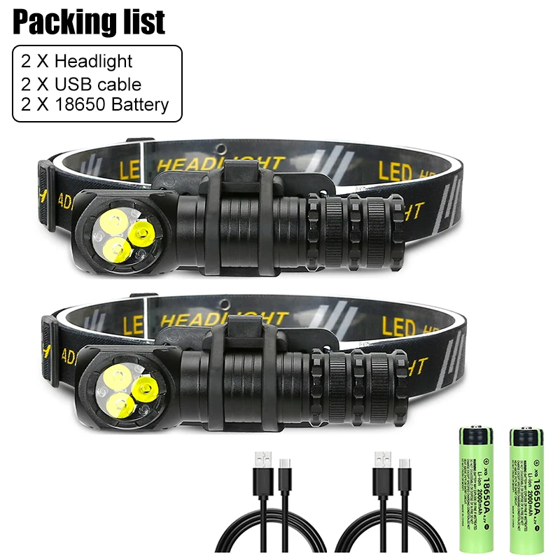

Налобный фонарь белый/красный P50+LED USB