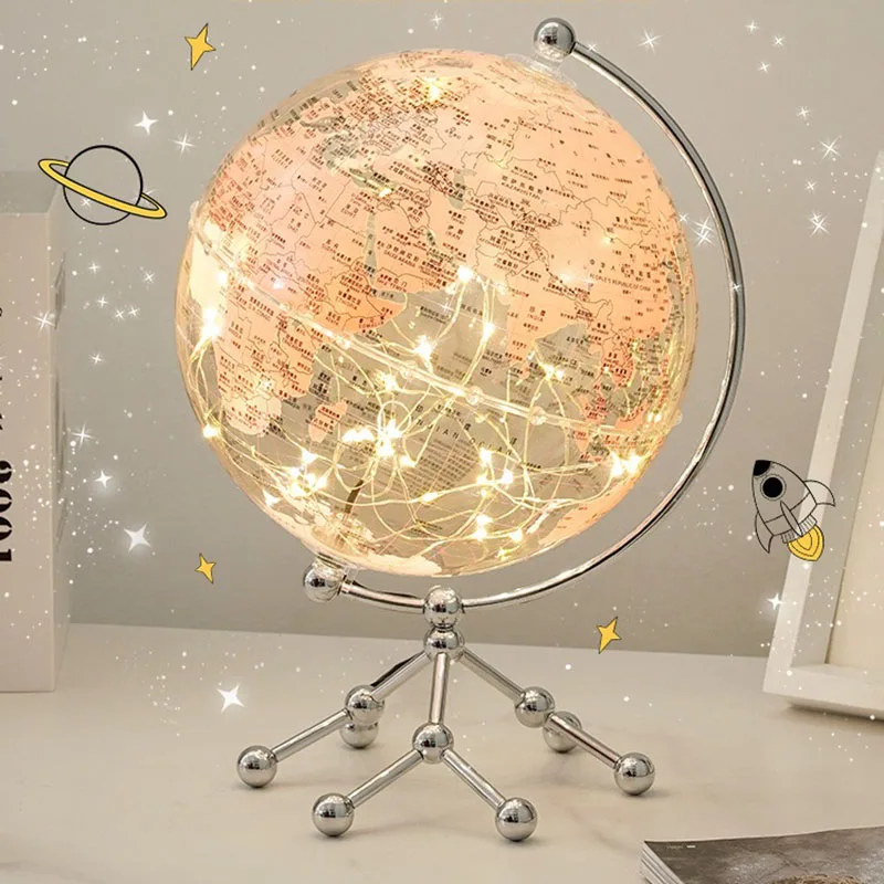 Transparent Globe Ornaments Deluxe Office Desk Decoration Living Room TV Cabinet Home Decoration Three-dimensional Suspension