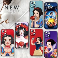 disney cartoon snow white for apple iphone 13 12 mini 11 xs pro max x xr 8 7 6 plus se 2020 5 funda capa black phone case