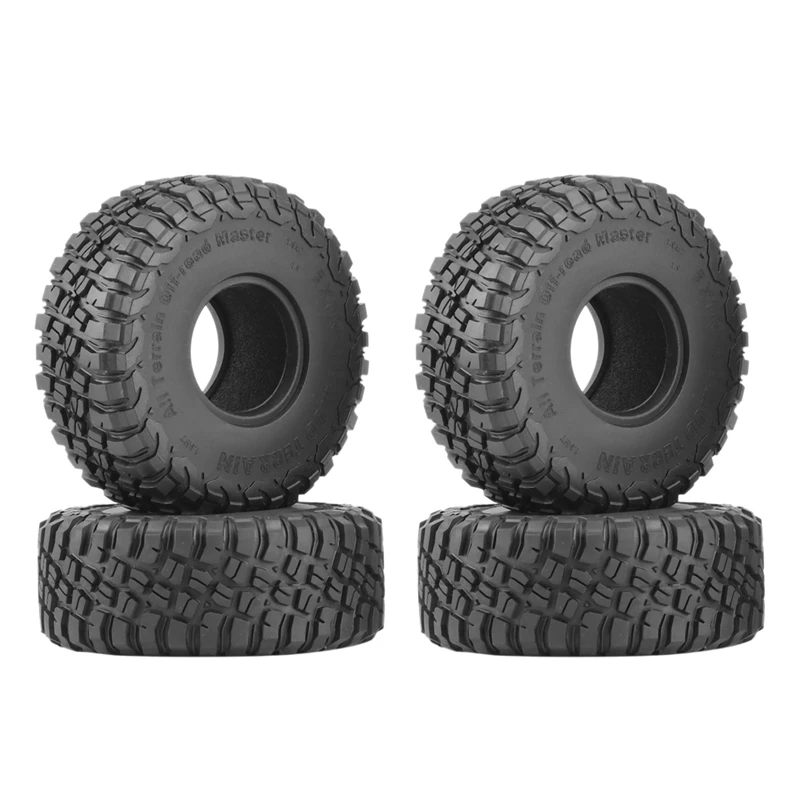 4PCS 120MM 1.9 Rubber Tyres Wheel Tires for 1/10 RC Crawler Car Axial SCX10 90046 AXI03007 Traxxas TRX4 D90 TF2 CC01