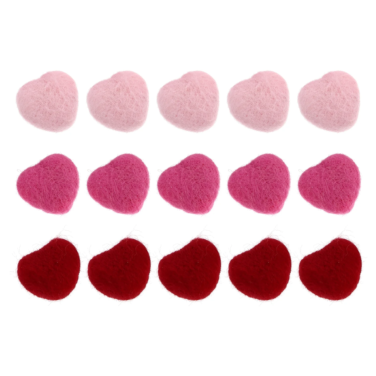 

15pcs DIY Felt Heart Shape Ornaments DIY Breastpin Decors Brooch Making Material for Shop Gifts