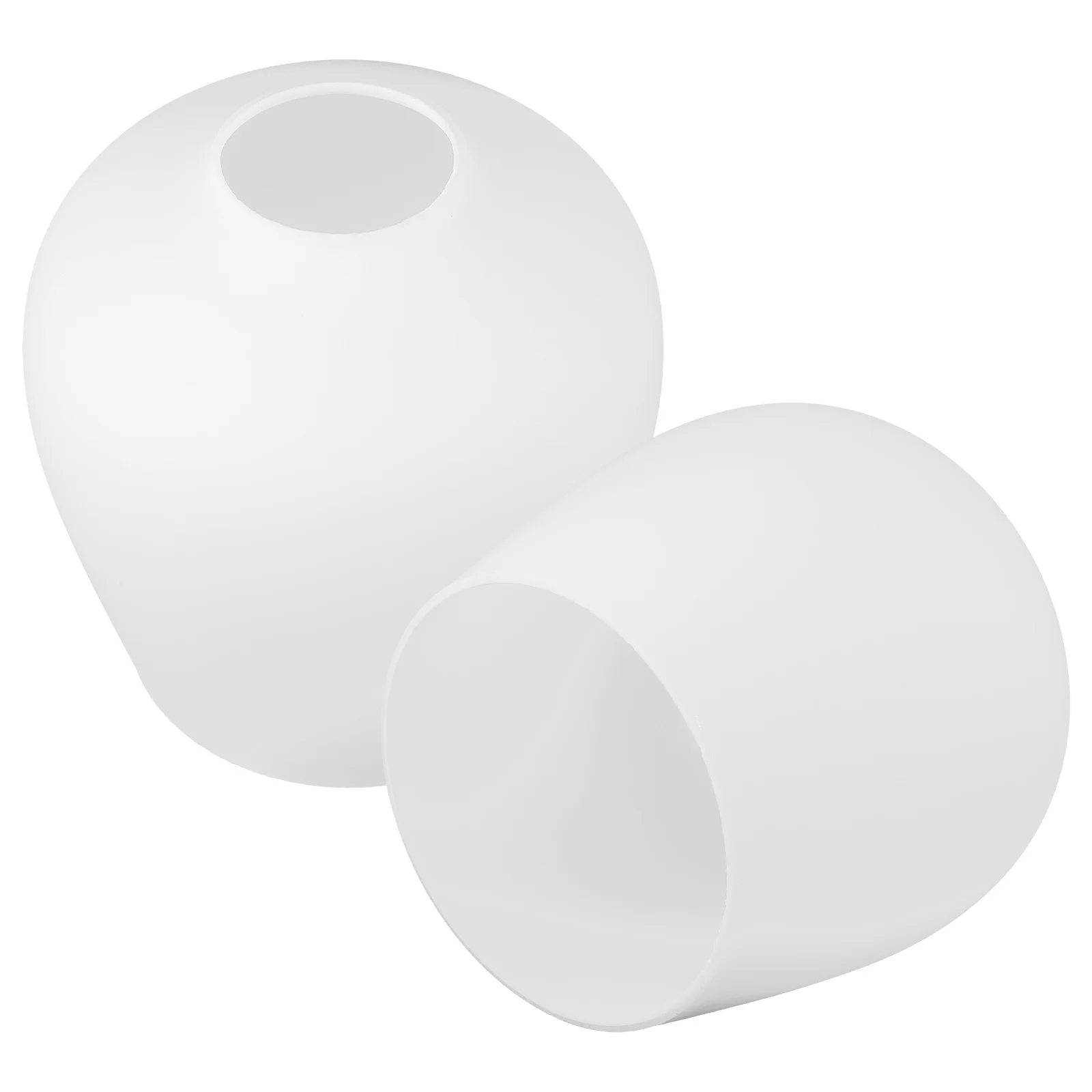 

2 Pcs Oval Glass Shade Bedside Lamp Lampshades Table Floor Bathroom Light Pendant Lighting Mini Globe Replacement Rattan