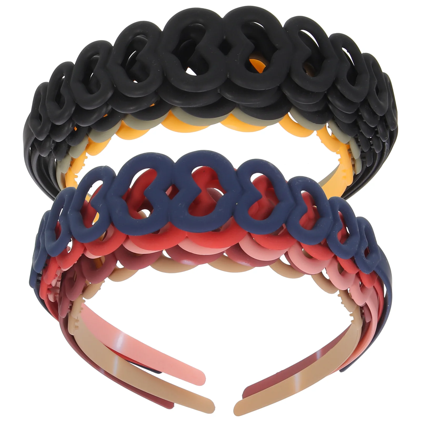 

Женская пластиковая повязка на голову в форме сердца, 12 шт.