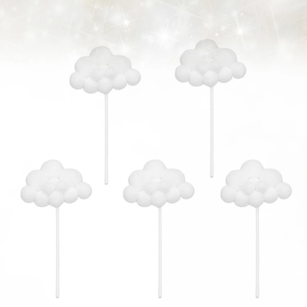 

Cupcake Picks Clouds Cloud Pick Birthday Baby Shower Party Kids Decorationfunny Dessertyarn Balloon Cluster 3D Toppers Christmas