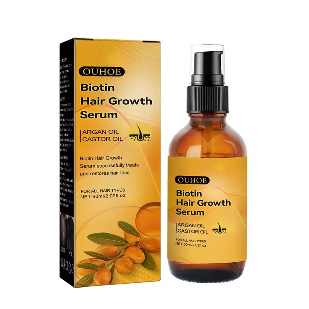 

60ml Essence Oil Biotin Hair Loss Oil Repair Dry Damaged Hair Care Oils For Women And Men