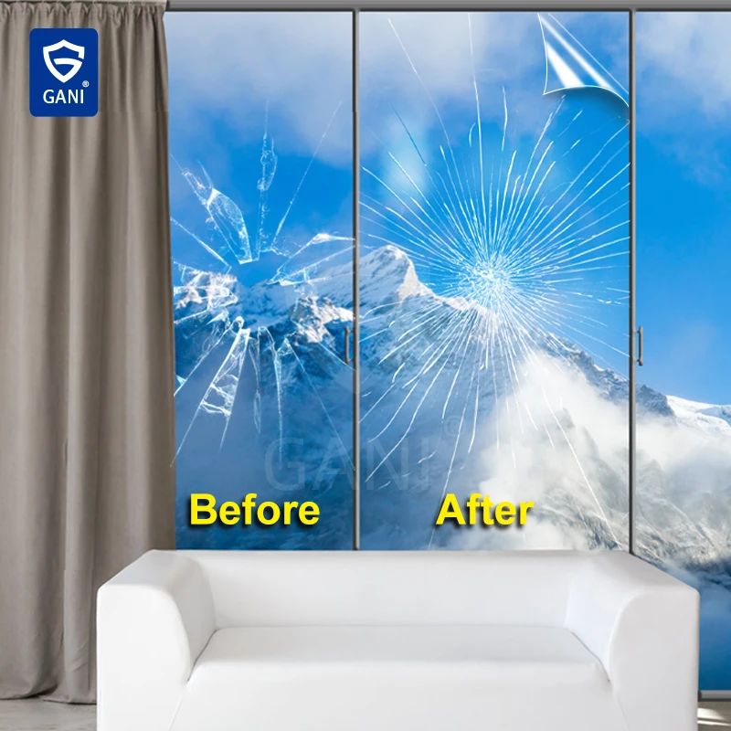 Защитная прозрачная пленка для окон водонепроницаемая оттенок стекла 2/4/8 мил