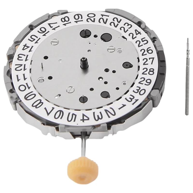 

Кварцевые часы с механизмом, 6 стрелок, дата At 3 для MIYOTA JS26, одиночный календарь с батареей