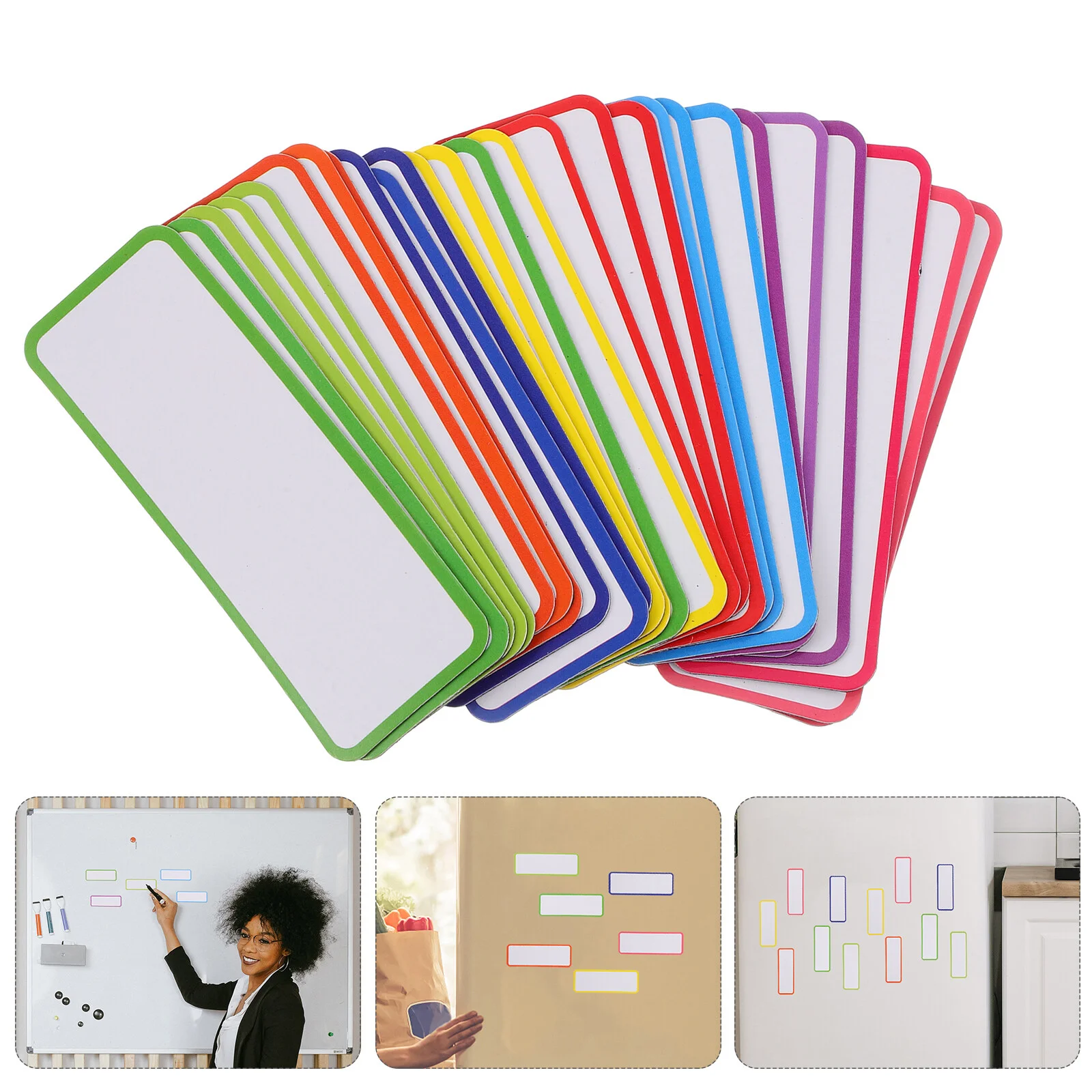 

27 Pcs Name Sticker Tag Refrigerator Whiteboard Tag Board Fridge Marker Pen Magnetic Dry Erase