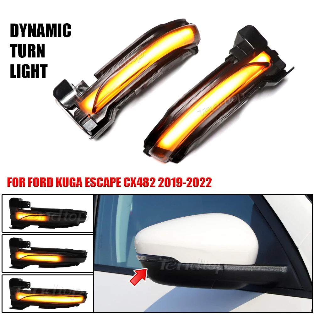 Динамический указатель поворота для Ford Kuga Escape 2019 2020 2021, 2 шт.