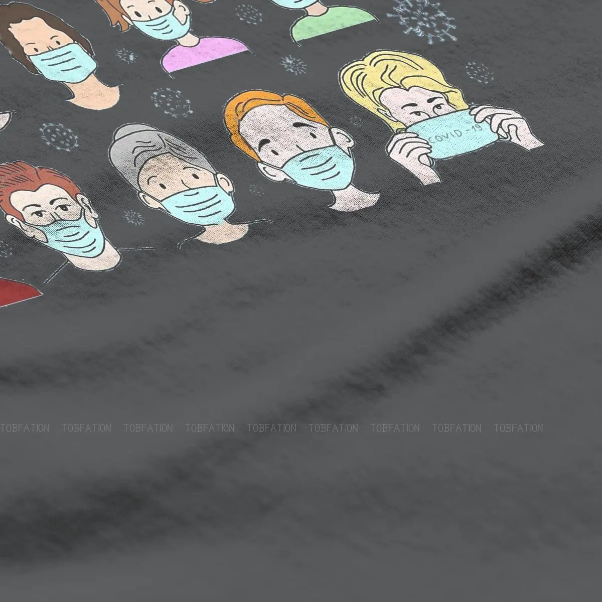 Футболка женская с принтом маски для лица 4XL |