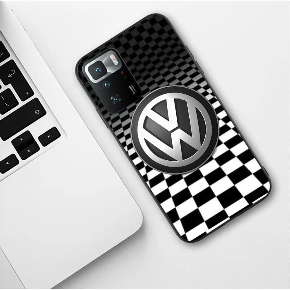 Volkswagen Car Logo Luxury Design New Phone Case for Redmi 9 9A 7A 10 8A 10A 8 Note 11 10S 7 11S Plus POCO X3 Pro Fashion Covers
