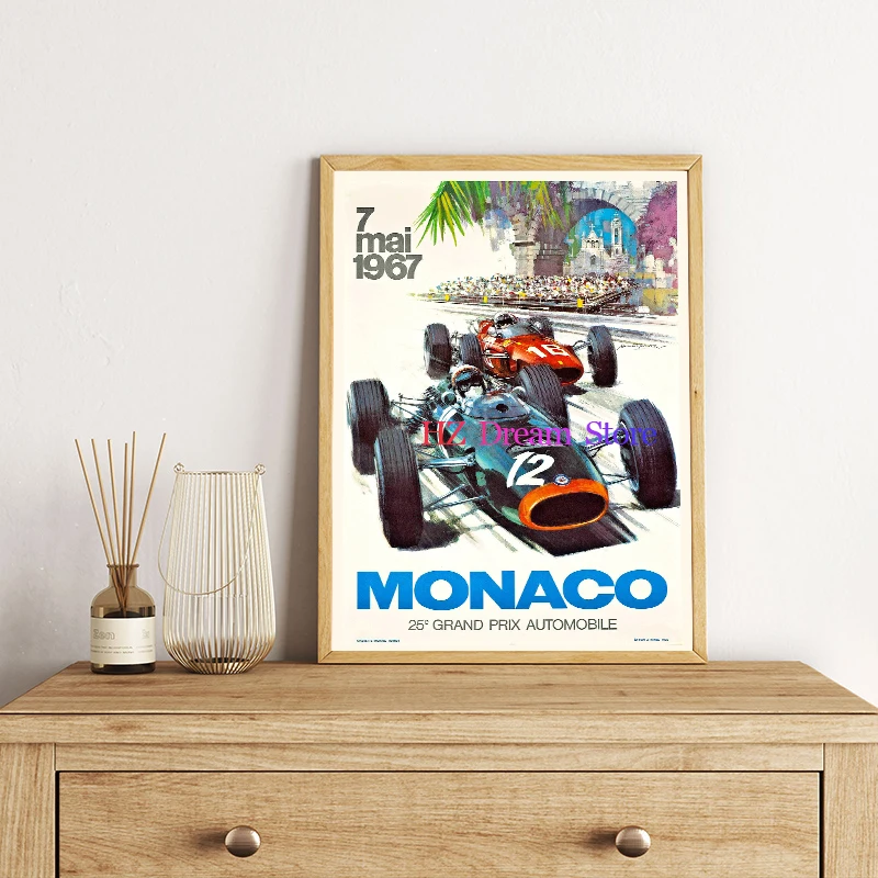 Картина на холсте Гран-при Монако 1967