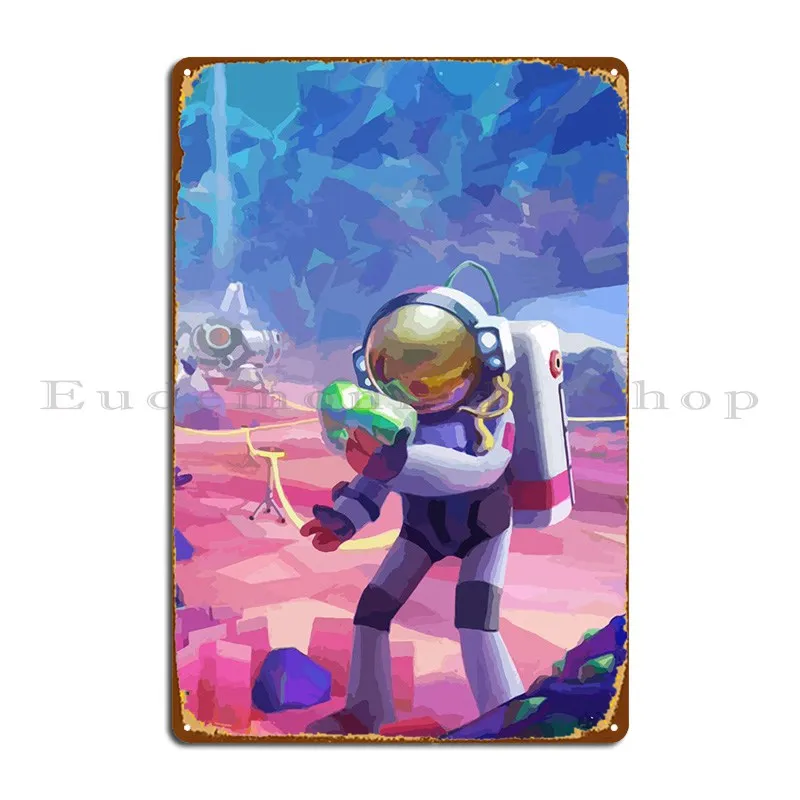 

Астронеер металлический плакат настенный плакат создание бар пещера дизайн жестяной знак плакат