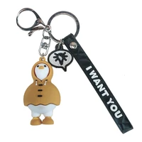 cute and creative raincoat duck doll key chain bag key chain pendant refueling duck key chain commodity wholesale
