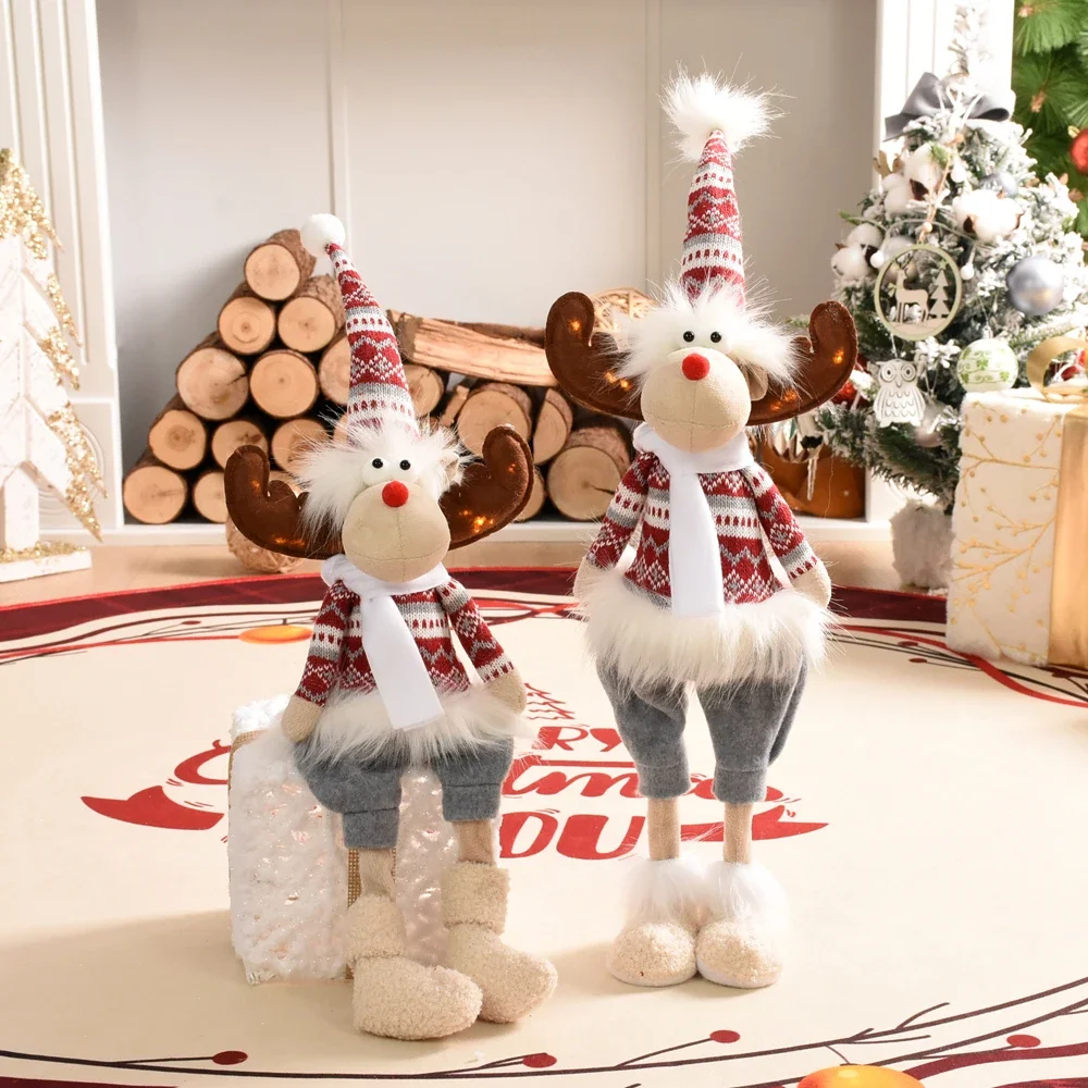 1 шт. светодиодный свет ELK олень Рождественская кукла елка Подвеска Новогоднее