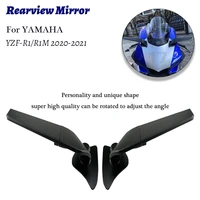 mtkracing for yamaha yzfr1 yzf r1 yzf r1 r1m 2020 2021 rearview mirrors wind wing adjustable rotating side mirror winglet